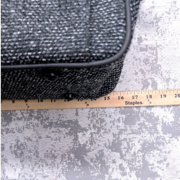 Vintage Jordache Messenger Bag Grey Black Woven Travel Laptop Bag Adjustable - Picture 15 of 16